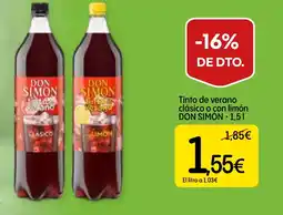 Dialprix DON SIMON Tinto de verano clásico o con limón oferta