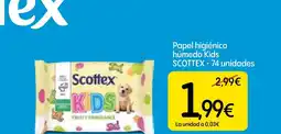Dialprix SCOTTEX Papel higiénico húmedo Kids oferta
