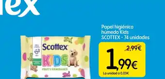 Dialprix SCOTTEX Papel higiénico húmedo Kids oferta