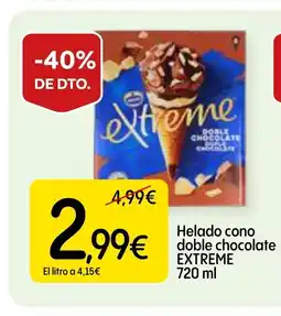 Dialprix EXTREME Helado cono doble chocolate oferta