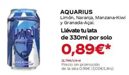 Hiper Usera AQUARIUS Limón, Naranja, Manzana-Kiwi y Granada-Açaí. oferta