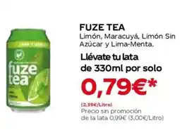 Hiper Usera FUZE TEA Limón, Maracuyá, Limón Sin Azúcar y Lima-Menta oferta