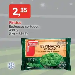 Suma Supermercados FINDUS Espinacas cortadas oferta