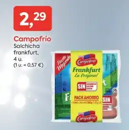 Suma Supermercados CAMPOFRIO Salchicha frankfurt oferta