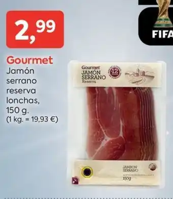 Suma Supermercados GOURMET Jamón serrano reserva lonchas oferta