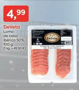 Suma Supermercados DEVETA Lomo de cebo ibérico 50% oferta