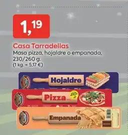 Suma Supermercados CASA TARRADELLAS Masa pizza, hojaldre o empanada oferta