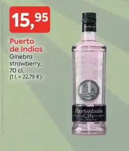 Suma Supermercados PUERTO DE INDIAS Ginebra strawberry oferta