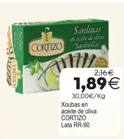 Plenus Supermercados CORTIZO Xoubas en aceite de oliva oferta
