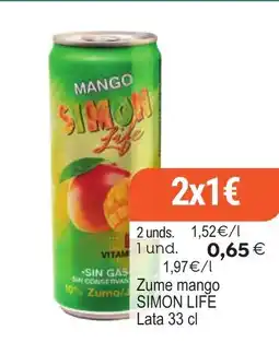 Plenus Supermercados SIMON LIFE Zume mango oferta