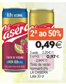 Plenus Supermercados LA CASERA Tinto de verán normal/0.0% oferta