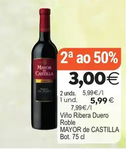 Plenus Supermercados MAYOR DE CASTILLA Viño Ribera Duero oferta