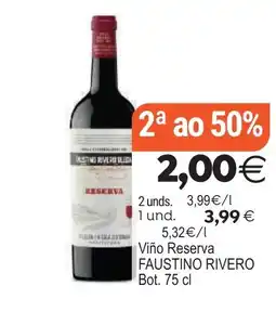 Plenus Supermercados FAUSTINO RIVERO Viño Reserva oferta