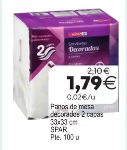 Plenus Supermercados SPAR Panos de mesa decorados 2 capas oferta