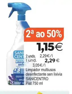 Plenus Supermercados SANICENTRO Limpador multiusos desinfectante sen lixivia oferta