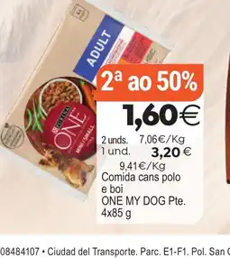 Plenus Supermercados ONE Comida cans polo e boi oferta