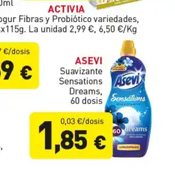 Hiperber ASEVI Suavizante Sensations Asevi Dreams, 60 dosis oferta