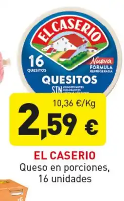 Hiperber EL CASERIO Queso en porciones, 16 unidades oferta