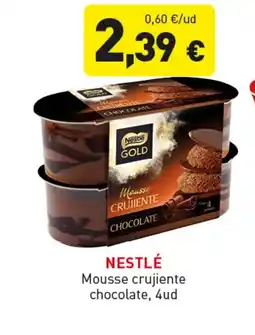 Hiperber NESTLÉ Mousse crujiente chocolate, 4ud oferta