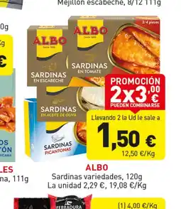 Hiperber ALBO Sardinas variedades oferta