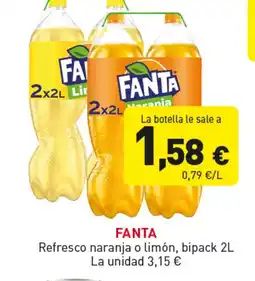 Hiperber FANTA Refresco naranja o limón, bipack oferta