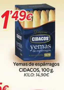Alsara Supermercados CIDACOS Yemas de de espárragos oferta