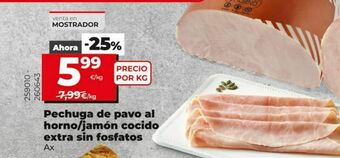 Maxi Dia Pechuga de pavo al horno / jamón cocido extra sin fosfatos oferta