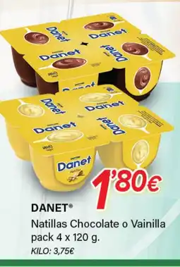 Alsara Supermercados DANET Natillas Chocolate o Vainilla oferta