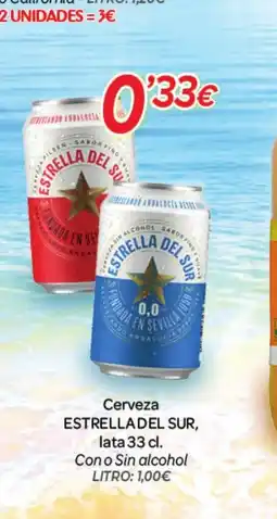Alsara Supermercados ESTRELLA DEL SUR Cerveza oferta