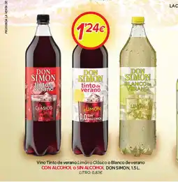 Alsara Supermercados DON SIMON Vino Tinto de verano Limón o Clásico o Blanco de verano oferta