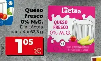Maxi Dia Queso fresco 0% mg dia láctea pack-4 x 62.5g oferta