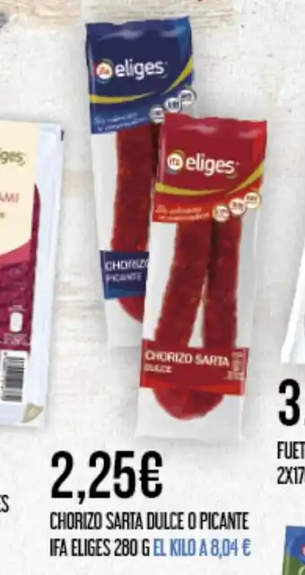 Claudio IFA ELIGES Chorizo sarta dulce o picante oferta