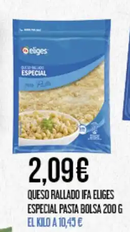Claudio IFA ELIGES Queso rallado especial pasta bolsa oferta