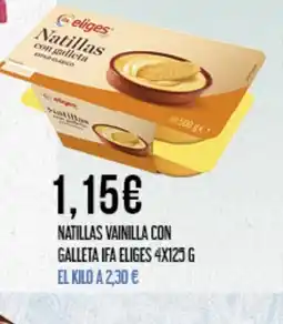 Claudio IFA ELIGES Natillas vainilla con galleta oferta