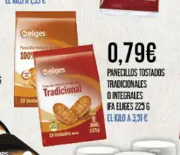 Claudio IFA ELIGES Panecillos tostados tradicionales o integrales oferta