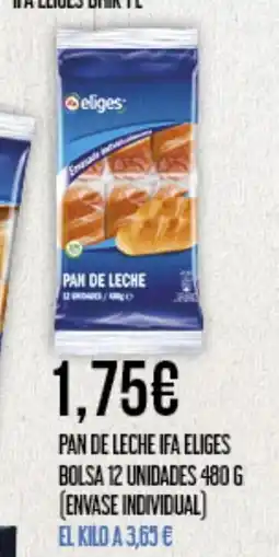 Claudio IFA ELIGES de leche bolsa 12 unidades oferta
