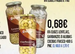 Claudio IFA ELIGES Lentejas, garbanzos o alubias cocidas frasco oferta