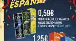 Claudio Bebida energética blue chameleon normal, ginseng+guaraná oferta