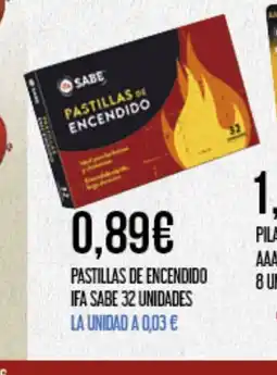 Claudio IFA SABE Pastillas de encendido 32 unidades oferta