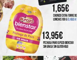 Claudio Pechuga pavo elpozo bienstar sin grasa sin gluten oferta