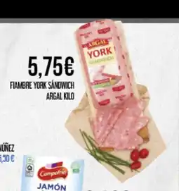 Claudio ARGAL Fiambre york sándwich oferta