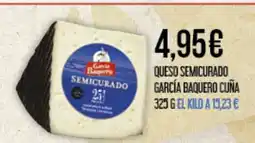 Claudio GARCÍA BAQUERO Queso semicurado oferta