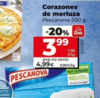 Maxi Dia Corazones de merluza pescanova 500g oferta