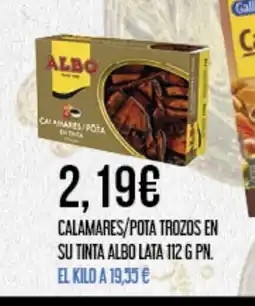 Claudio ALBO Calamares/pota trozos en su tinta oferta
