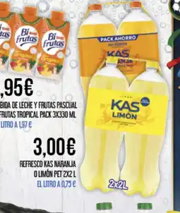 Claudio KAS Refresco naranja o limón pe oferta