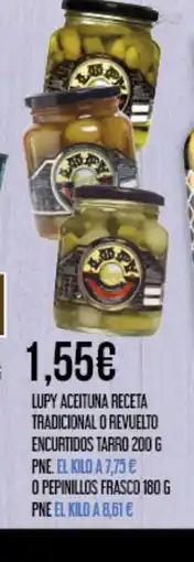 Claudio LUPY Aceituna receta tradicional o revuelto encurtidos tarro oferta
