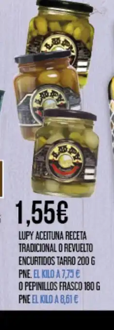 Claudio LUPY Aceituna receta tradicional o revuelto encurtidos tarro oferta