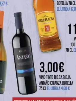 Claudio ANTAÑO Vino tinto d.o.ca.rioja crianza botella oferta