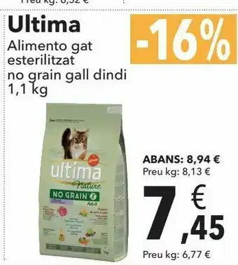 Clarel Alimento gat esterilitzat no gran gall dindi 1,1kg ultima oferta