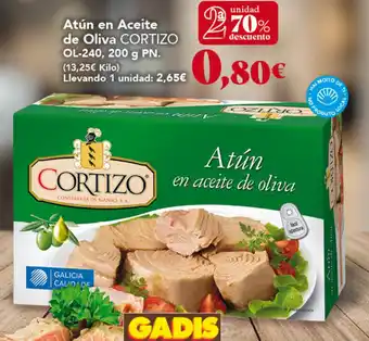 Gadis CORTIZO Atún en Aceite de Oliva oferta